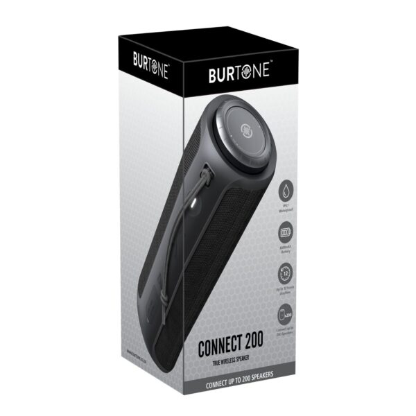 Burtone Connect 200 wireless Black portable bluetooth speaker