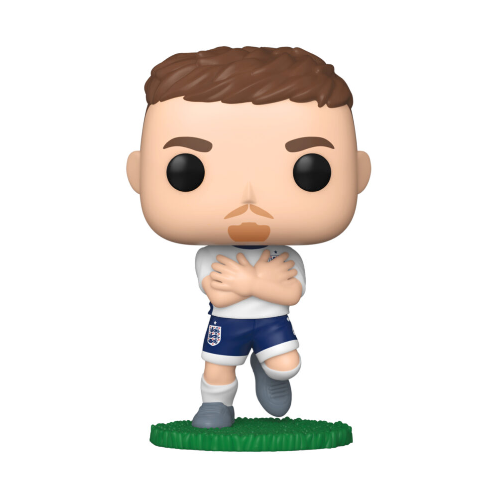 Cole Palmer England Football Funko Pop #87 with folded arms on a grass display base