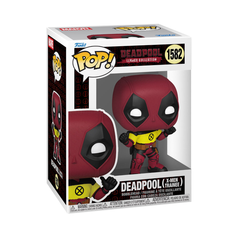 Deadpool X-Men Trainee Legacy Collection Funko Pop bobblehead #1582 in its window display box