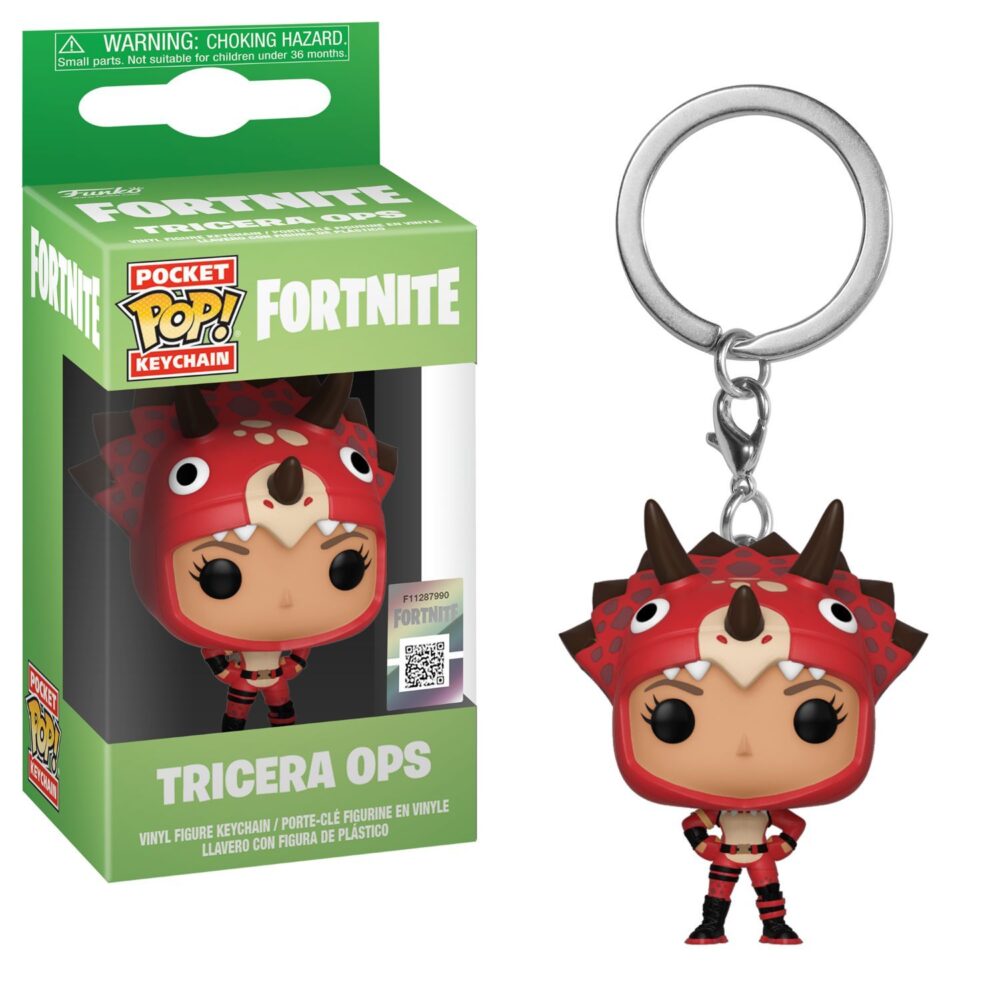 Funko Keychain Games Collectible featuring Tricera Ops from Fortnite