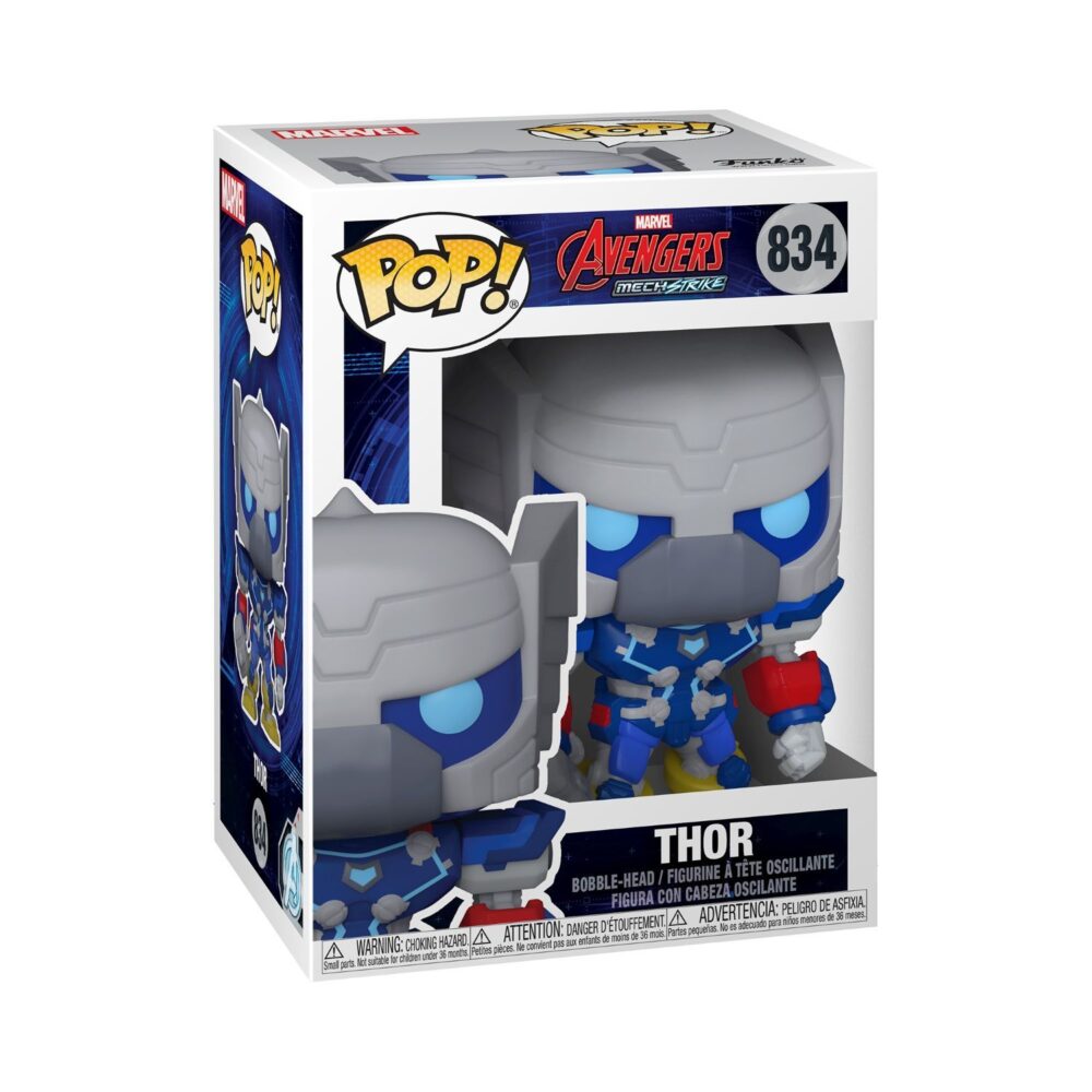 Funko POP Marvel bobble Head Collectible featuring Thor from Avengers Mech Strike