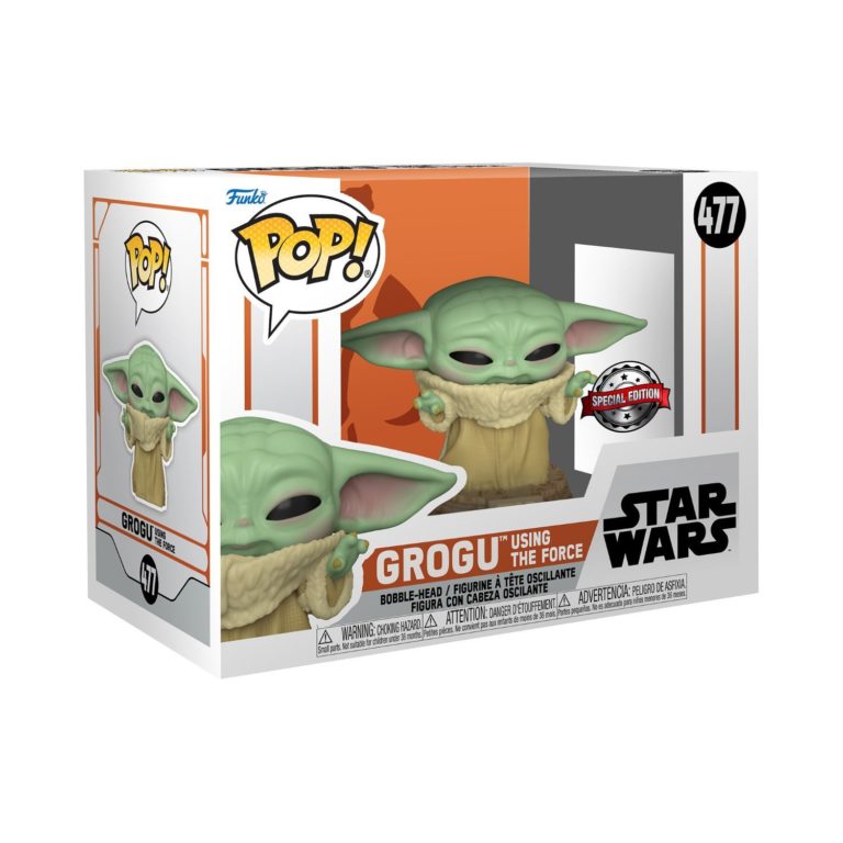 Funko Pop! Star Wars 477 : Grogu Using The Force Special Edition Bobble ...