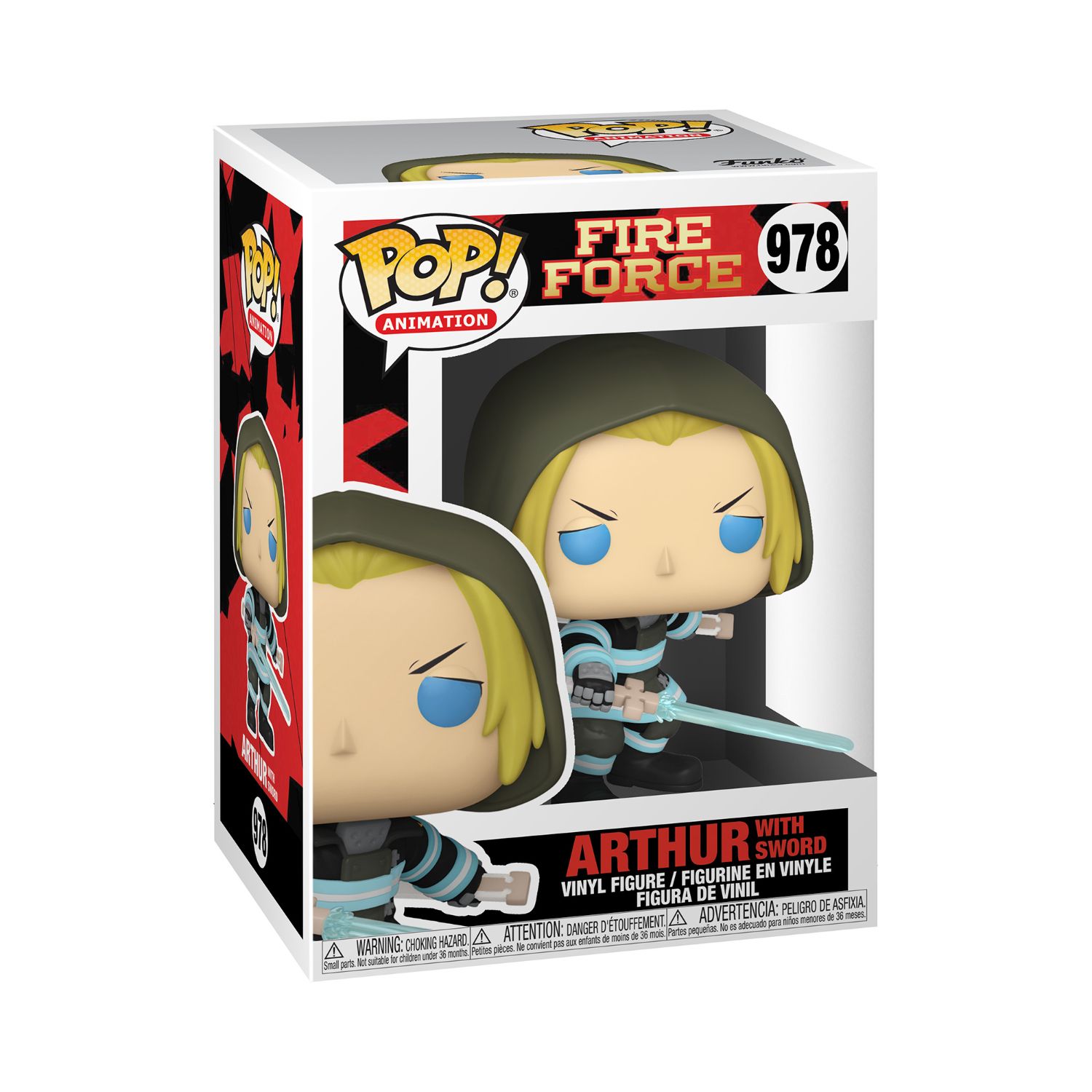 Funko POP Animation Collectible featuring Arthur With Sword from Fire Force