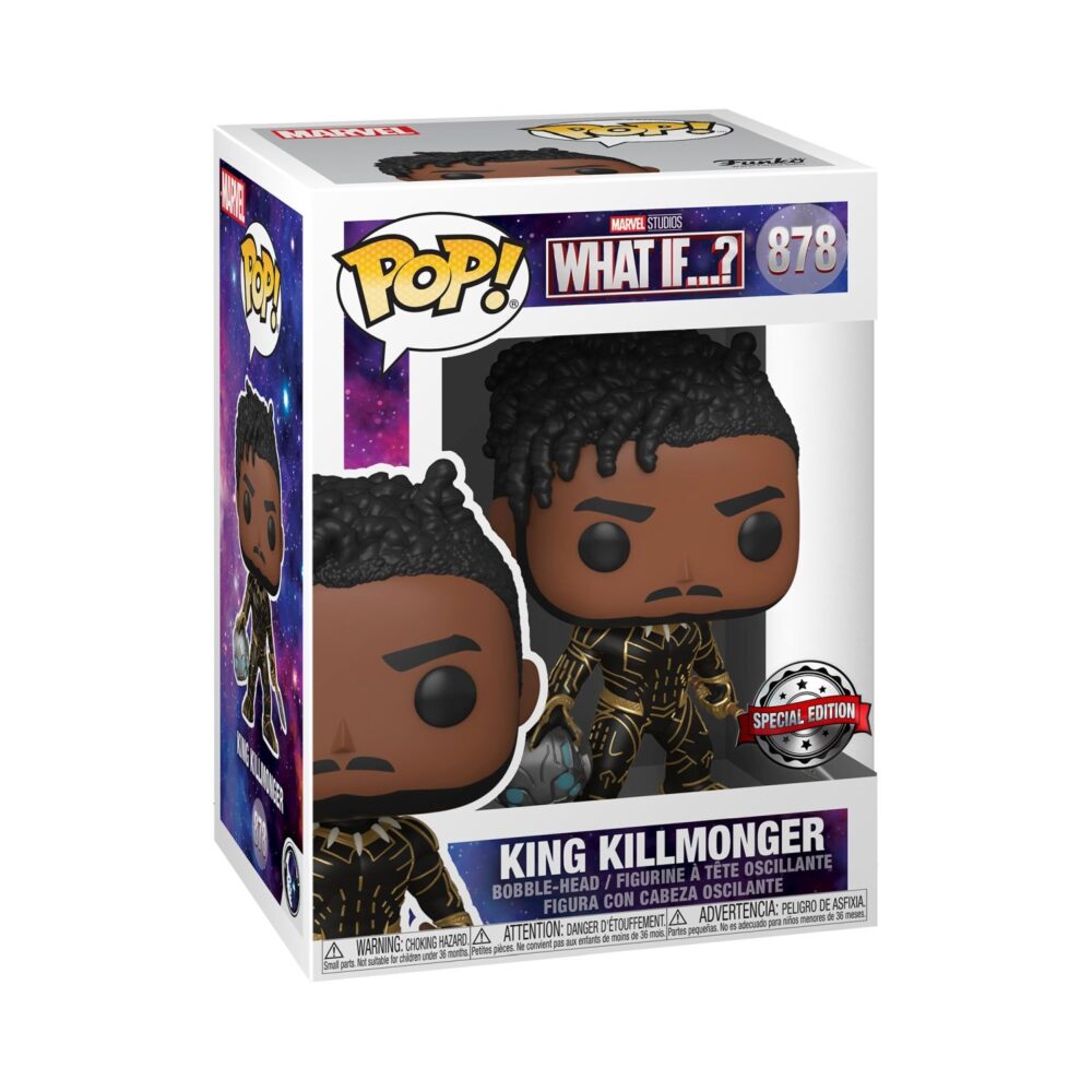 Funko POP Marvel Special Edition Bobble Head Collectible featuring King Killmonger from What If