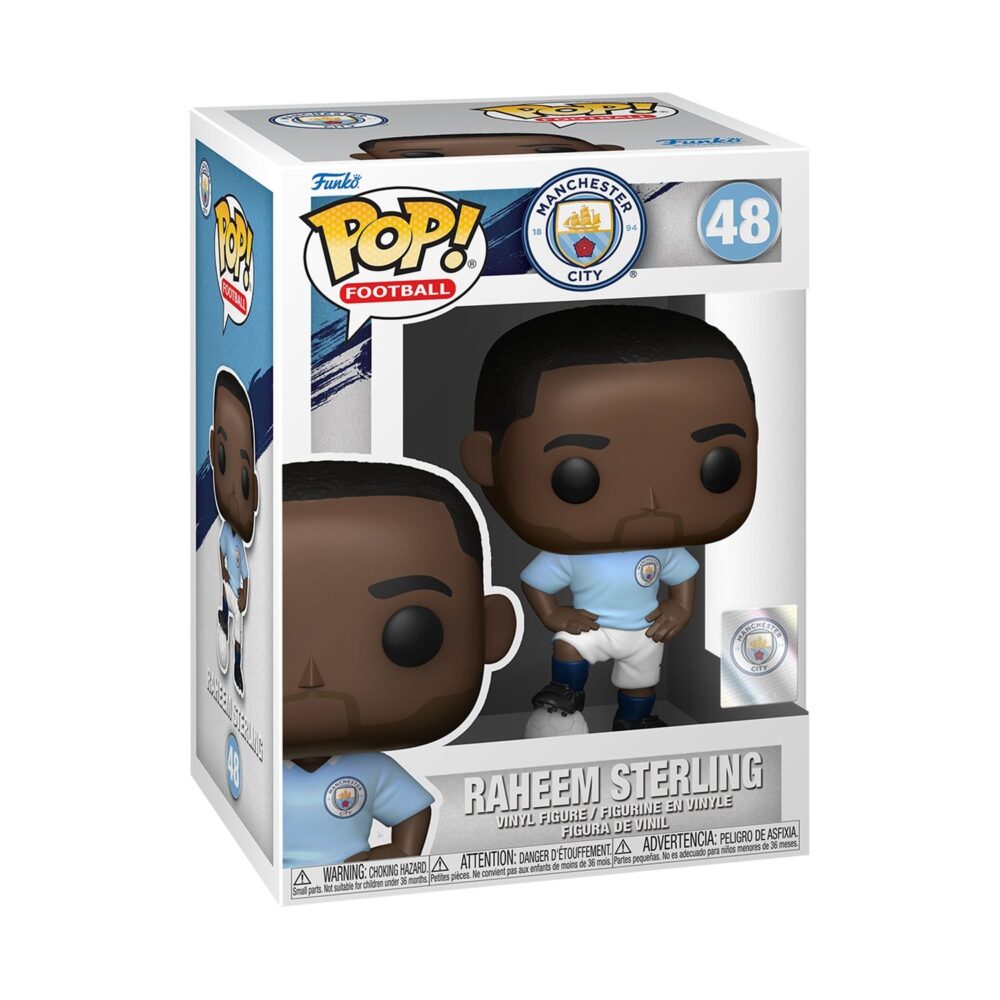Funko POP Sport Collectible featuring Raheem Sterling from Manchester City Football