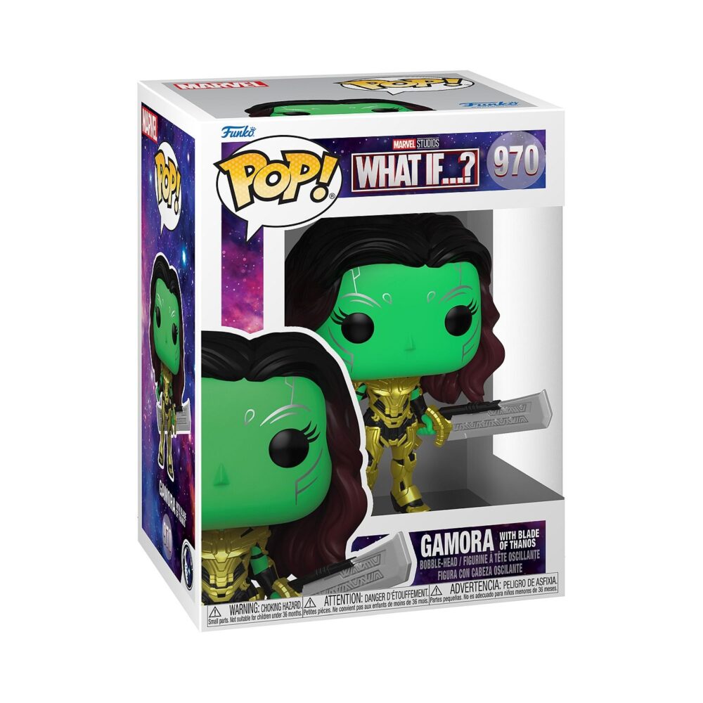 Funko POP Marvel Bobble Head Collectible featuring Gamora from What If