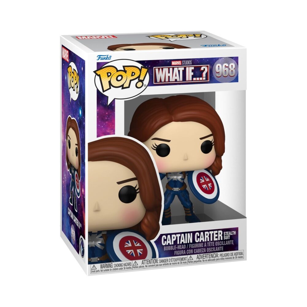 Funko POP Marvel Bobble Head Collectible featuring Captain Carter from What If