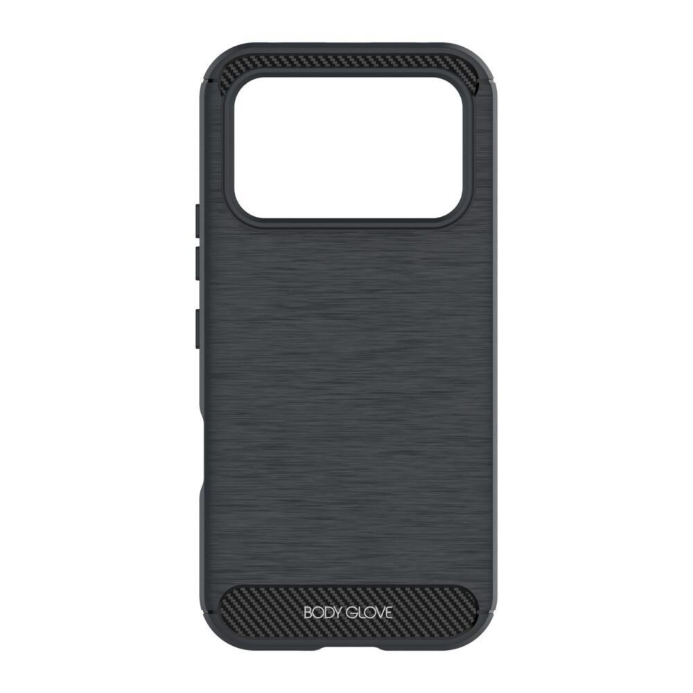 Rear view of the empty black Body Glove Impact case for the HONOR 600 and 600 Pro