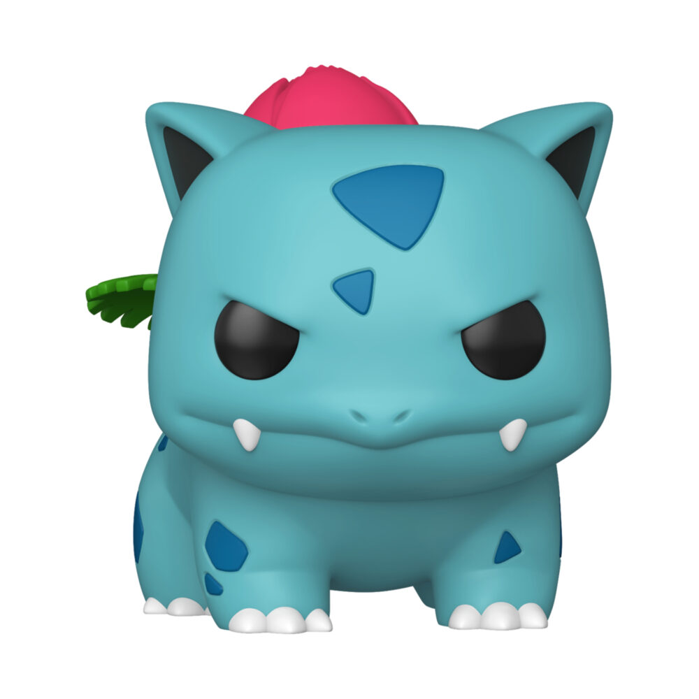 Ivysaur Pokémon jumbo Funko Pop #1186 vinyl figure with a pink flower bud and green leaves
