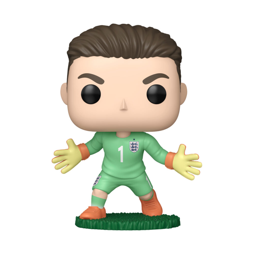 Jordan Pickford England Football Funko Pop #95 in a green goalkeeper kit with gloves