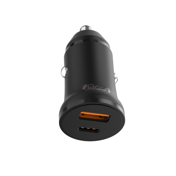 Black LOOPD 20W 2 Port Dual Car Charger Universal PD Fast Charge Charging Adapter