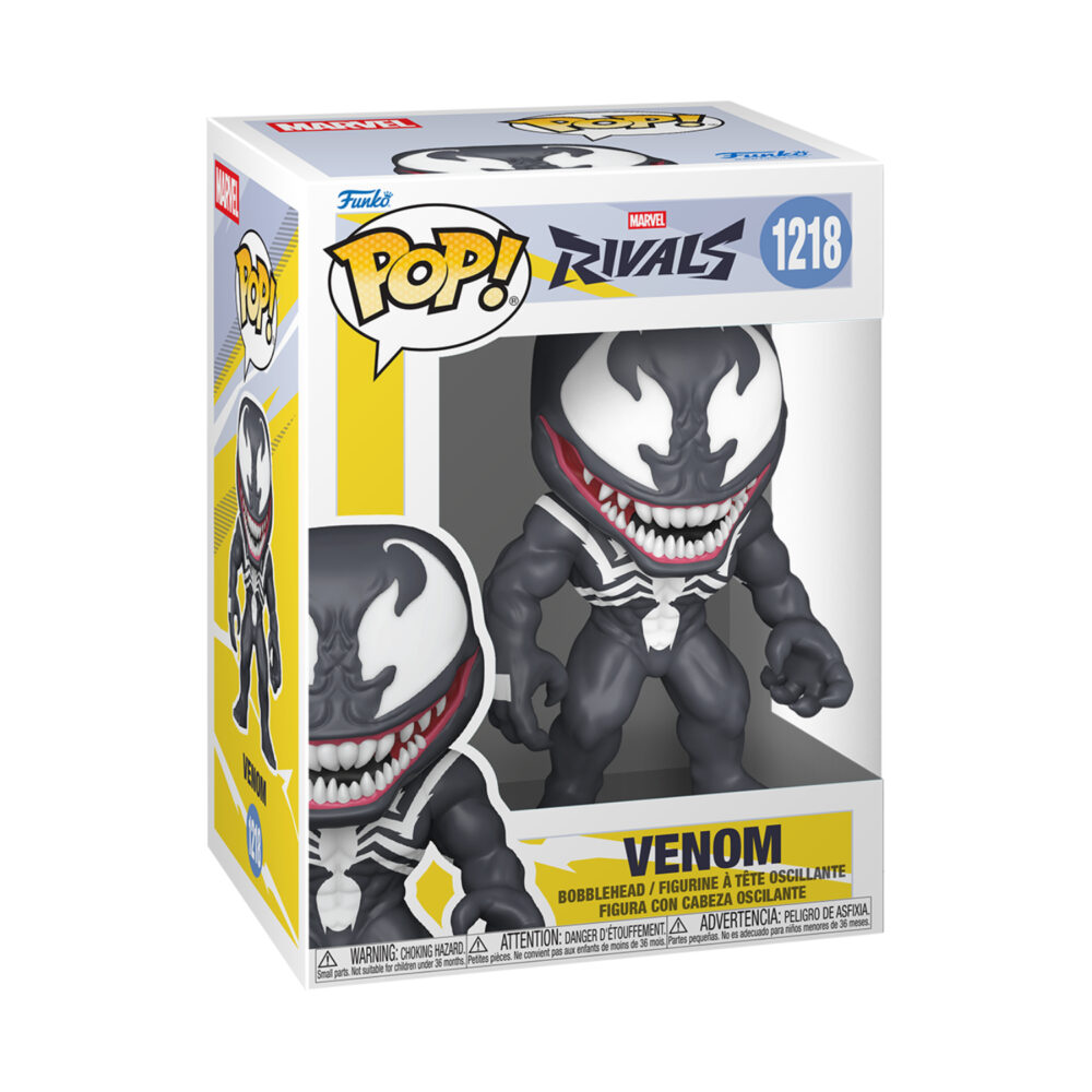 Venom Marvel Rivals Funko Pop bobblehead #1218 in its window display box
