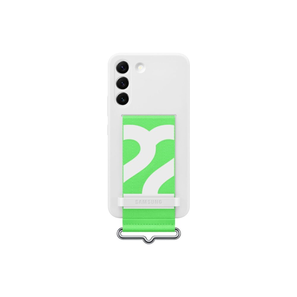 Samsung Silicone Cover With Strap for the Samsung Galaxy S22 5G White
