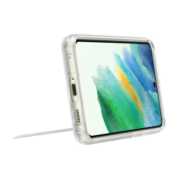 Clear Samsung Standing Cell Phone Cover for the Samsung Galaxy S21 FE