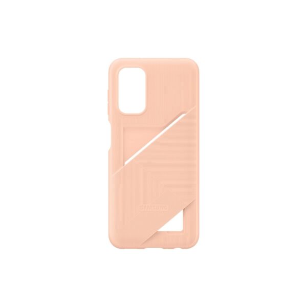 Samsung Card Slot Cell Phone Cover for the Samsung Galaxy A13 4G Peach