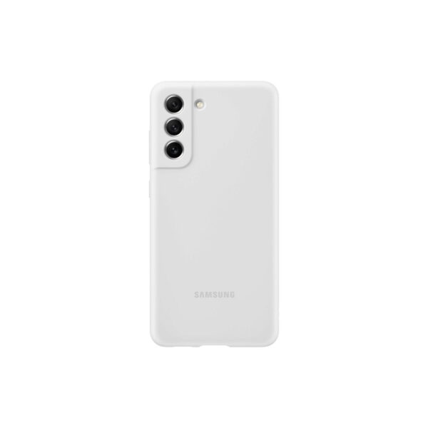 Samsung Silicone Cell Phone Cover for the Samsung Galaxy S21 FE White