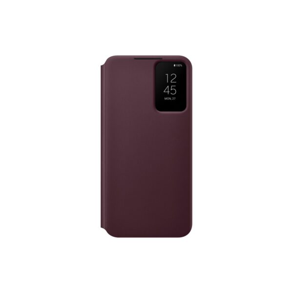 Samsung Smart Clear View Cell Phone Cover for the Samsung Galaxy S22+ 5G Burgundy