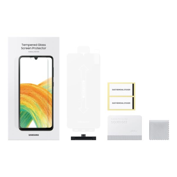 Clear Samsung Tempered Glass Screen Protector for the Samsung Galaxy A33 5G