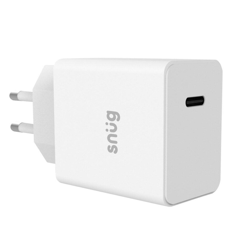 Universal Snug 20W 1 Port PD Fast Charge Wall Charger Adapter White