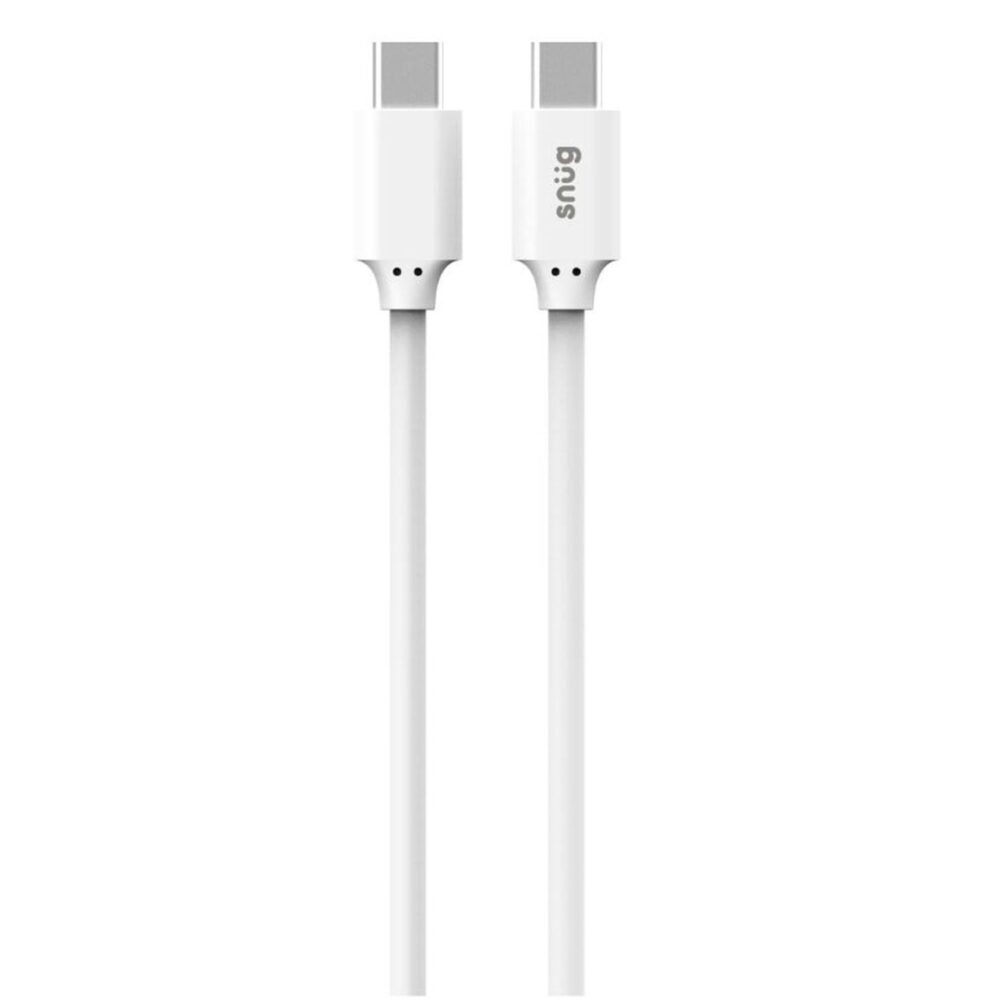 Snug 60W Fast Charge Type C to Type C White 2 Meter Charge and Sync Cable