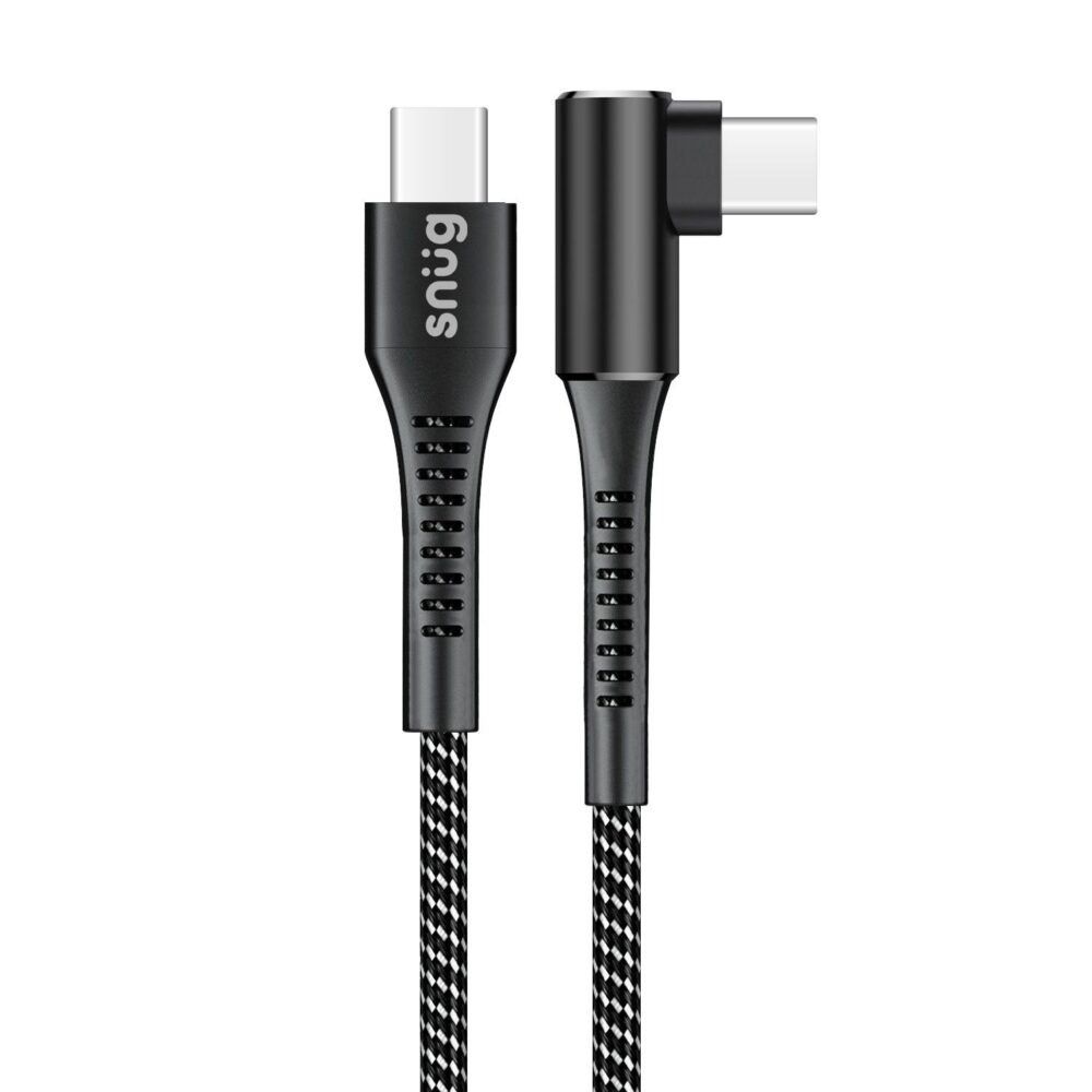 Snug 60W PD Fast Charge 1.2 Meter Black Type C to Type C Charge and Sync Cable