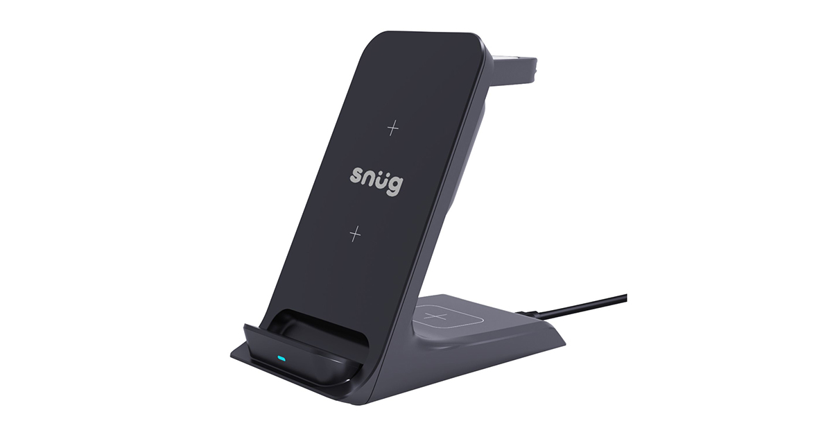 Snug 15W 3 In 1 Phone Watch Earbud Fast Wireless Charger Stand