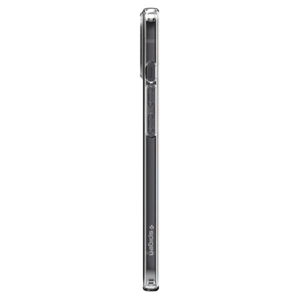 An Apple iPhone 13 Clear Spigen Liquid Crystal Cell Phone Case for your Mobile Device Protection.