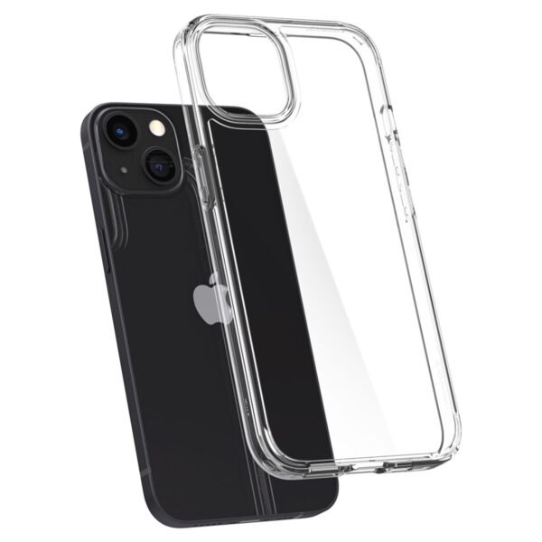 Clear Spigen Ultra Hybrid Cell Phone Cover for the Apple iPhone 13