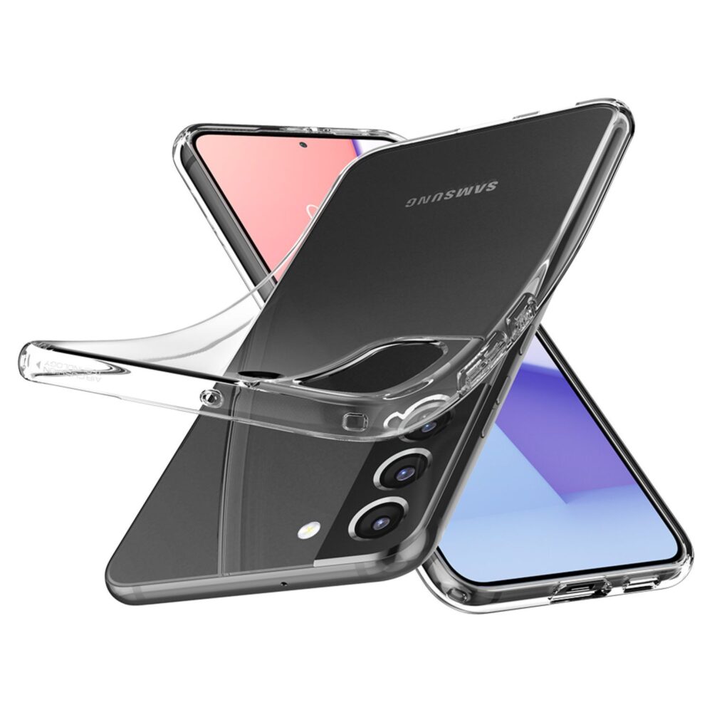 Spigen Crystal Flex Cell Phone Case for the Samsung Galaxy S22+ 5G Clear