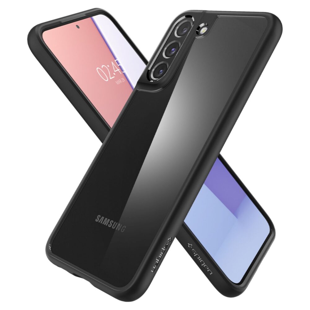 Spigen Ultra Hybrid Cell Phone Case for the Samsung Galaxy S22 5G Black