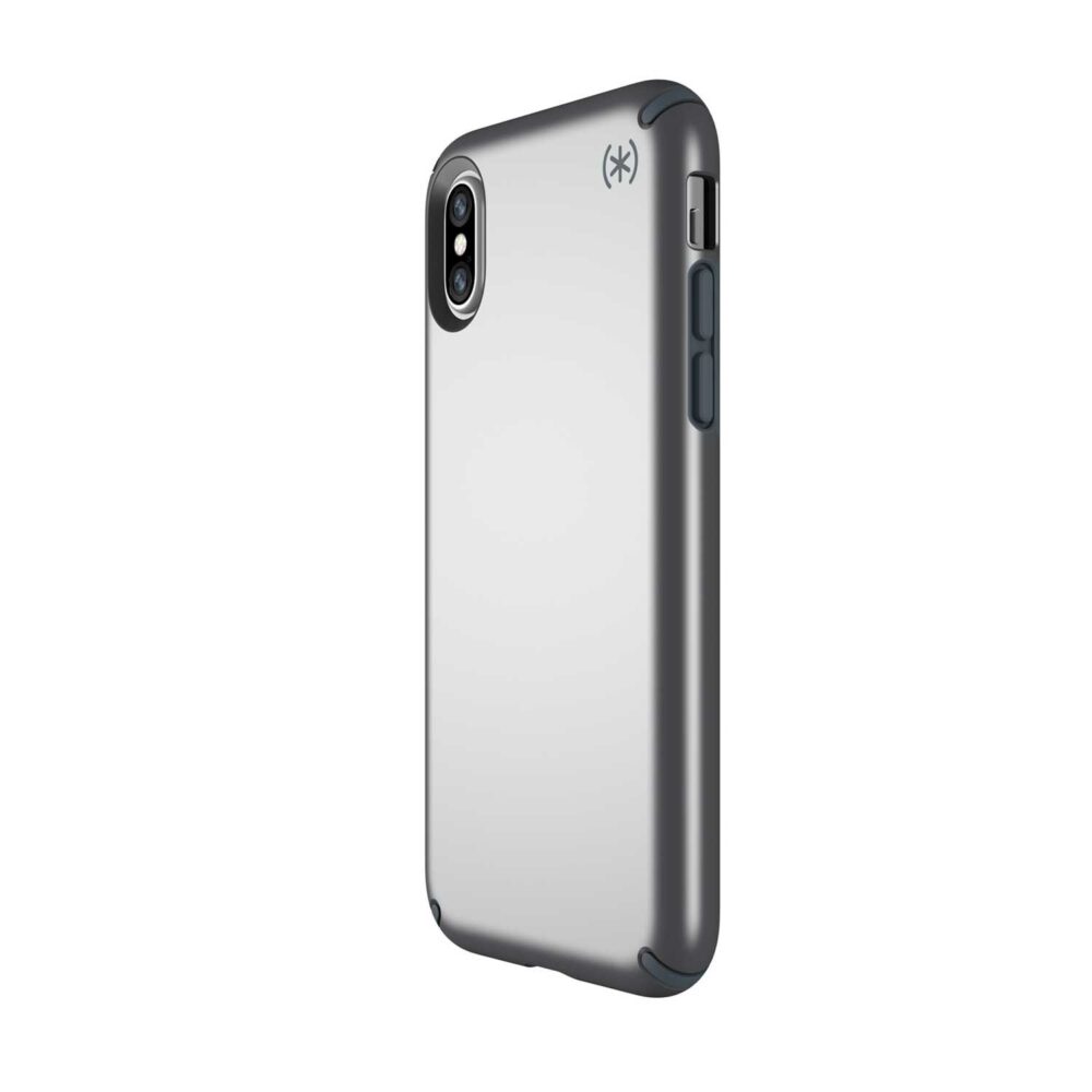 Speck Presidio Metallic Cell Phone Case for the Apple iPhone X Grey