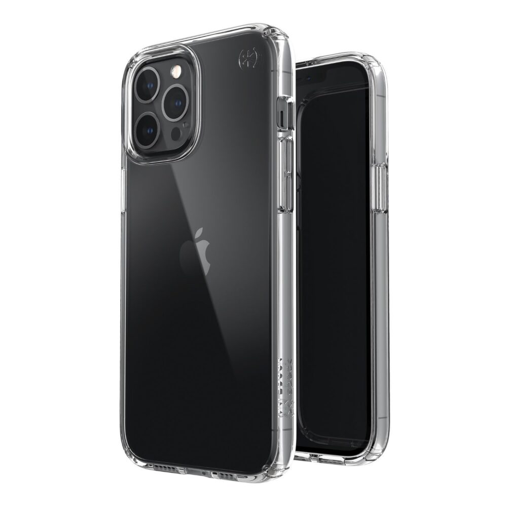 Speck Presidio Perfect Clear Cell Phone Case for the Apple iPhone 12 Pro Max Clear