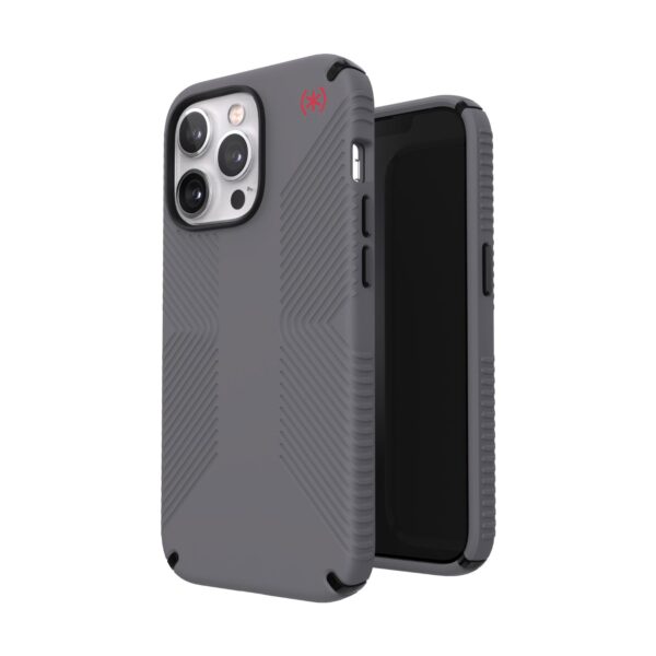 Speck Presidio2 Grip Cell Phone Case for the Apple iPhone 13 Pro Grey