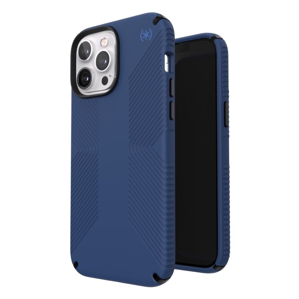 Speck Presidio2 Grip Cell Phone Case for the Apple iPhone 13 Pro Max Blue