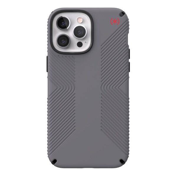 Grey Speck Presidio2 Grip Cell Phone Case for the Apple iPhone 13 Pro Max
