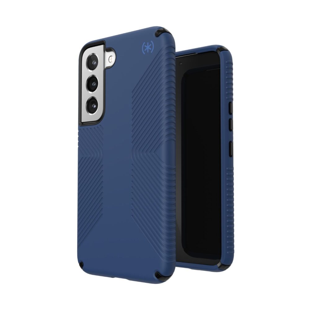 Speck Presidio2 Grip Cell Phone Case for the Samsung Galaxy S22 5G Blue