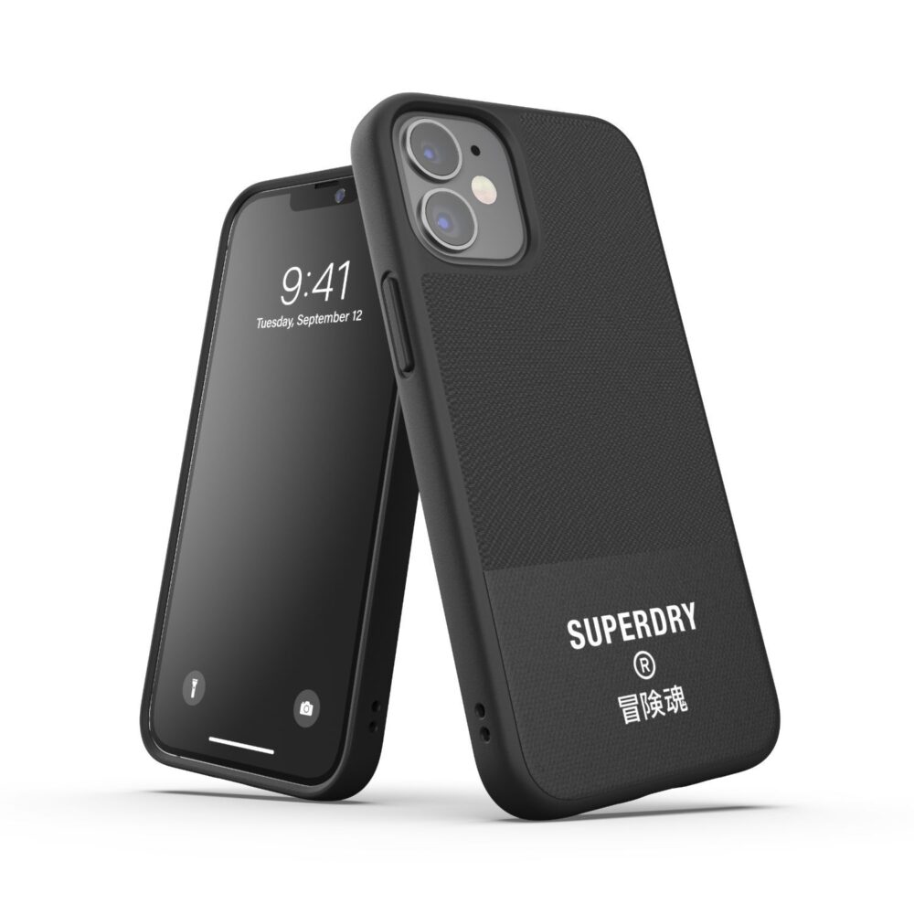 Superdry Canvas Cell Phone Case for the Apple iPhone 12 mini Black
