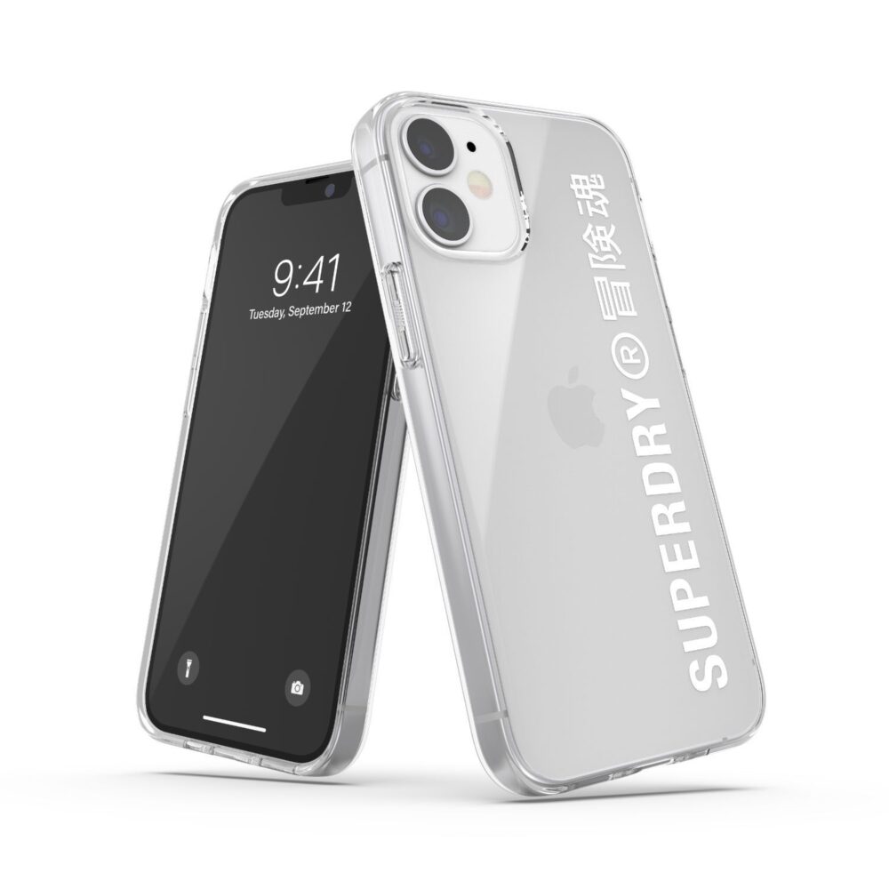 Superdry Snap Cell Phone Case for the Apple iPhone 12 mini Clear