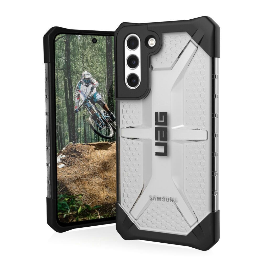 UAG Plasma Cell Phone Case for the Samsung Galaxy S21 FE Ice