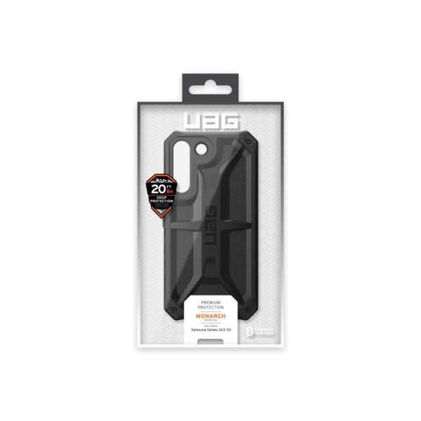 Black UAG Monarch Cell Phone Cover for the Samsung Galaxy S22 5G