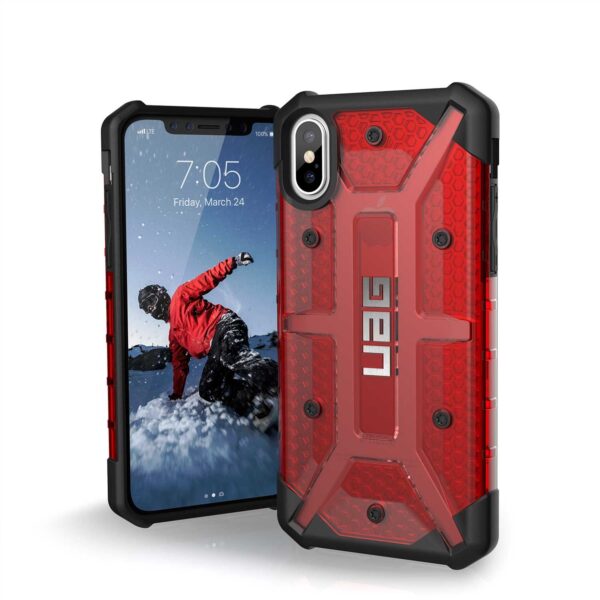 UAG Plasma Cell Phone Case for the Apple iPhone X Red