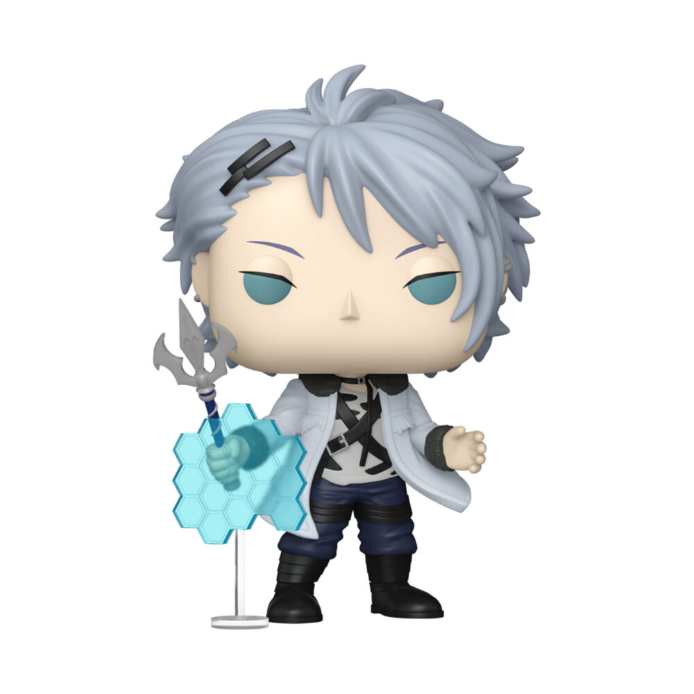 Wirbel Frieren Beyond Journey’s End Funko Pop #2357 holding a weapon behind a blue magic shield