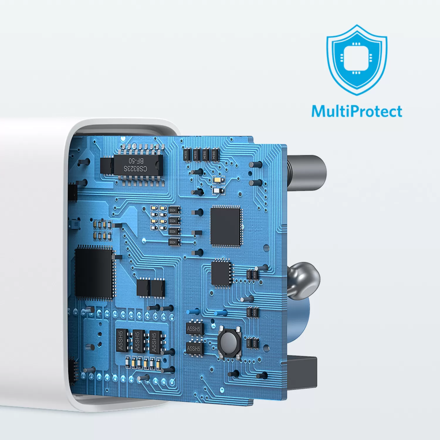 20W Anker Wall Charger – 2-Port White - Image 2