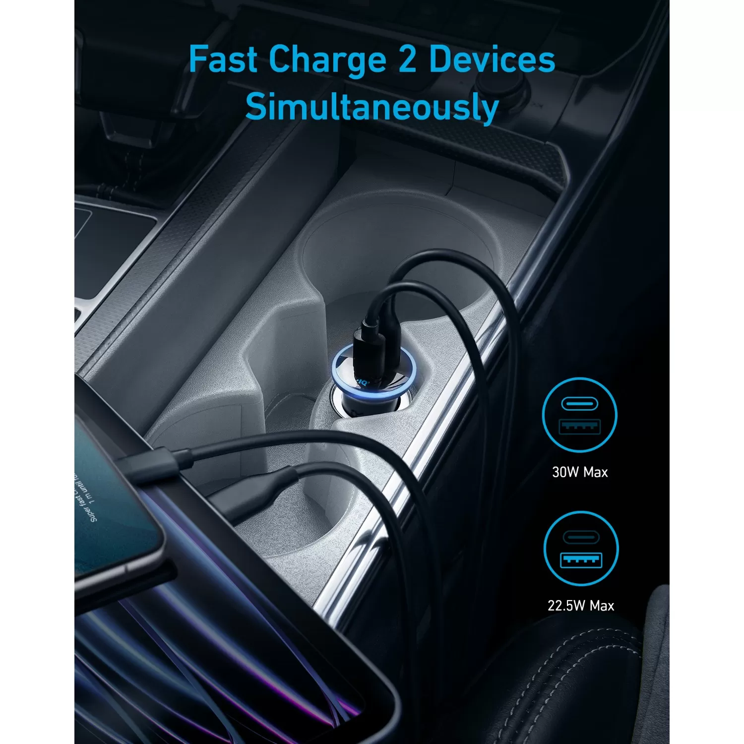 Anker 52.5W Car Charger - 2 Port Fast Charge - Black - Image 10