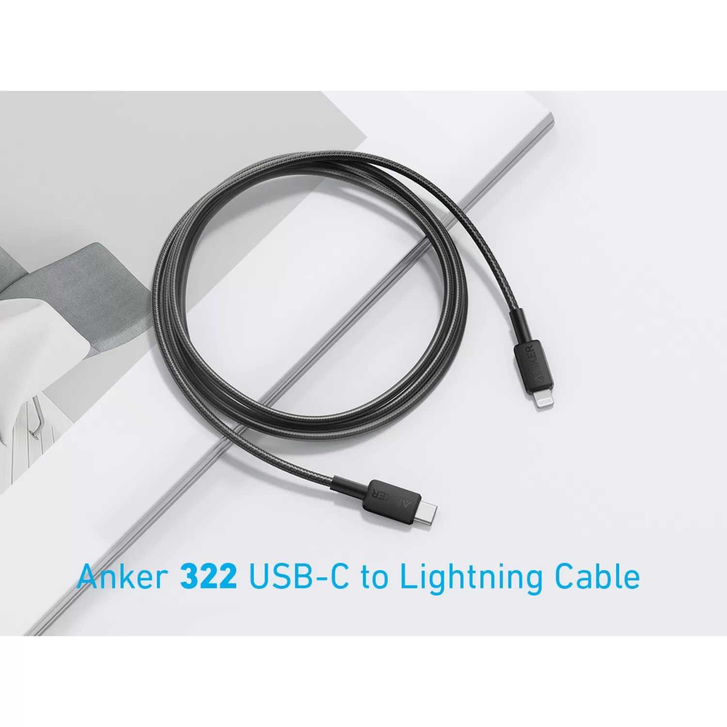 Anker 60W PowerLine Type C To Lightning Cable - 1.8m Black - Image 3