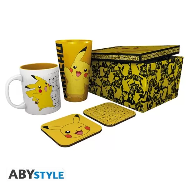 ABYstyle Pokemon Pikachu Glass - Mug - Coster Set - Image 2