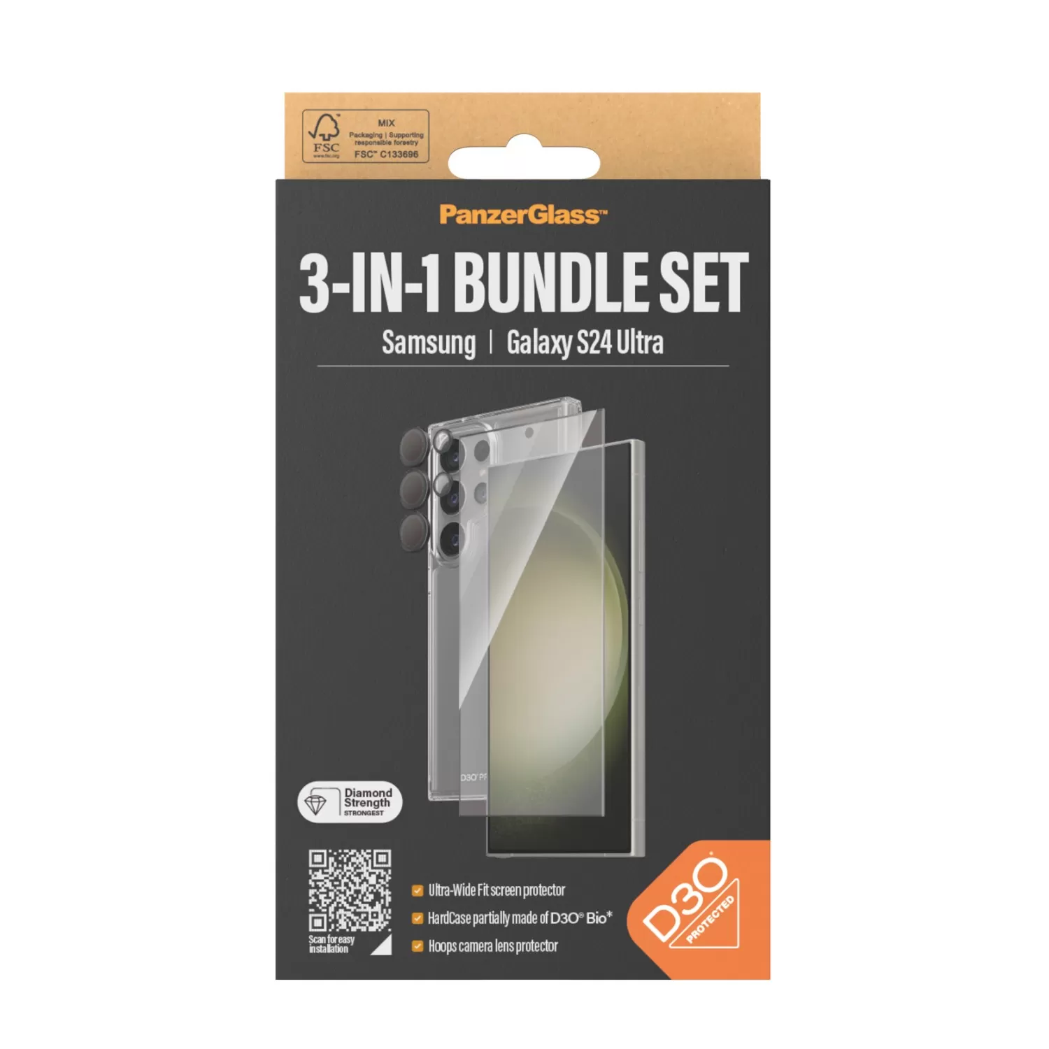 Samsung Galaxy S24 Ultra PanzerGlass Bundle – Cover + Screen Protector + Camera Protector - Image 4