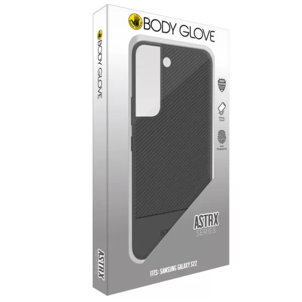 Black Samsung Galaxy S22 5G Body Glove Astrx Cell Phone Case