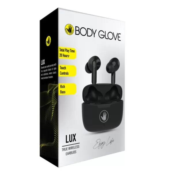 Body Glove Essentials TWS Lux Series Wireless Earbuds Black - Image 11