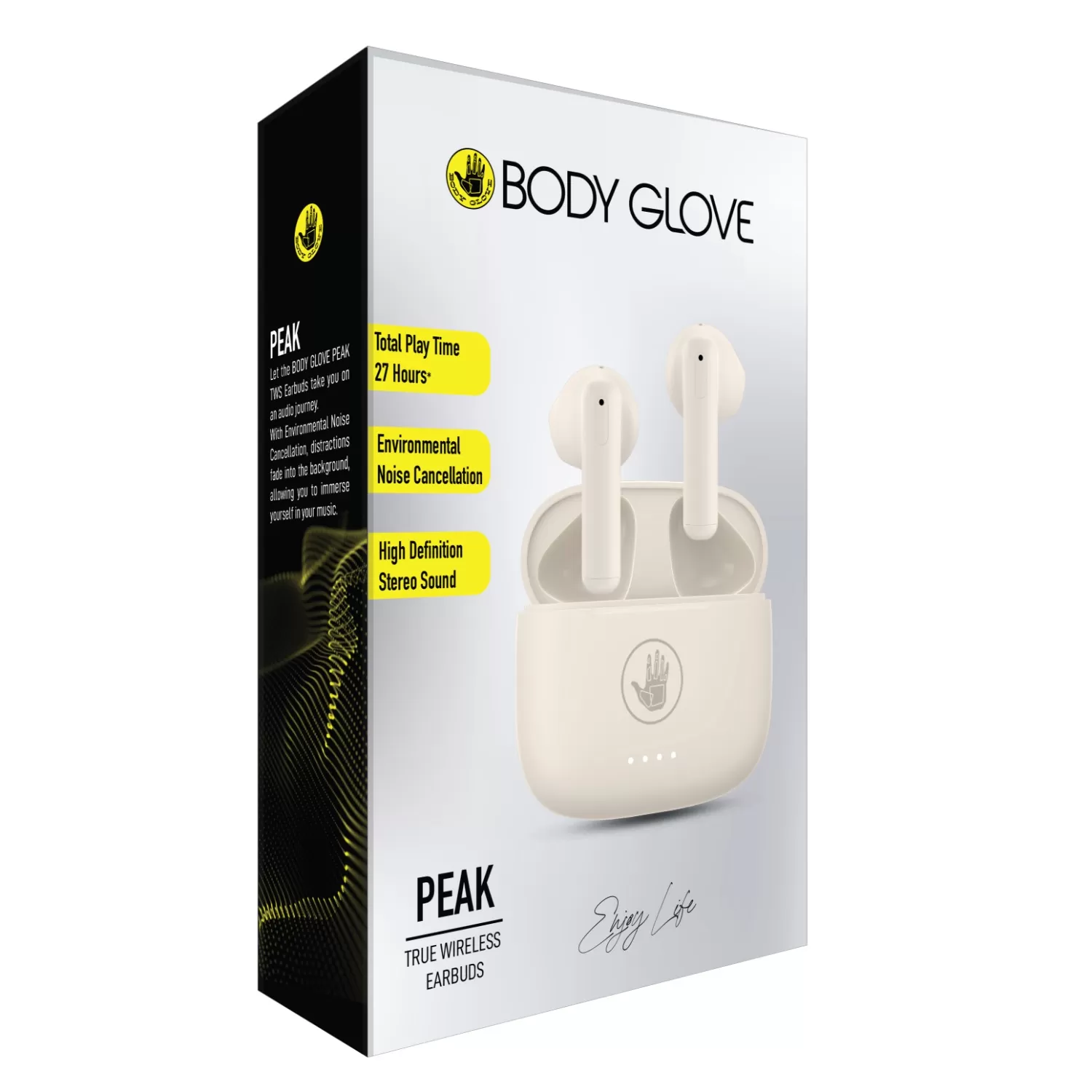 Body Glove Peak ENC TWS True Wireless Earbuds – Cream - Image 9